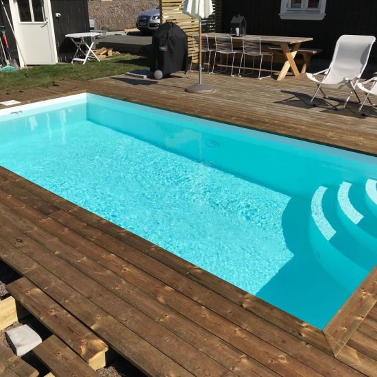 Hvit PP - polypropylene basseng